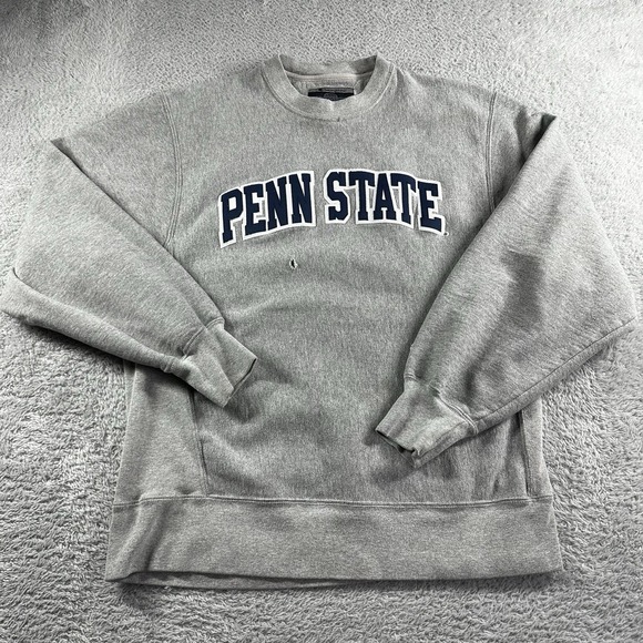 Vintage Penn State Crewneck Mens Medium Champion Reverse Weave Gray Distressed - Picture 1 of 10